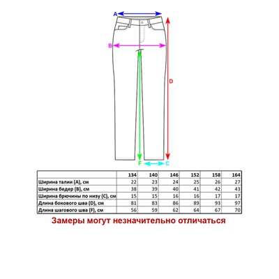 Джинсы для девочек B4629-B63