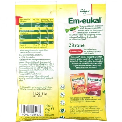 Em-eukal (Ем-еукал) Zitrone zuckerfrei 75 г