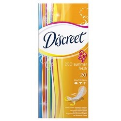 Discreet Гигиенические прокладки ежедневные Deo Summer Fresh multiform 20 шт