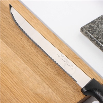 Нож кухонный Condor Plus, слайсер, лезвие 20 см, черная рукоять