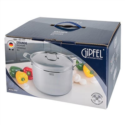 Кастрюля из нержавеющей стали Gipfel Grande 51702 28 см/11 л