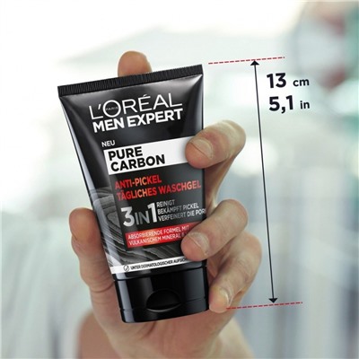 L'Oreal Men Expert Men Expert Pure Carbon Anti-Pickel Tagliches Waschgel  Гель для ежедневного умывания Men Expert Pure Carbon против пятен