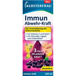 Klosterfrau Immun Abwehr-Kraft Saft, 100 ml Сироп для поднятия иммунитета с Витамином C и Селеном