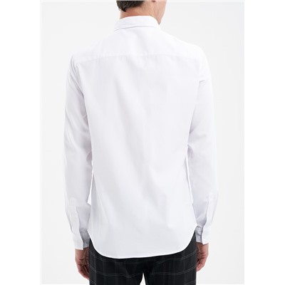 Рубашка белая из ткани добби