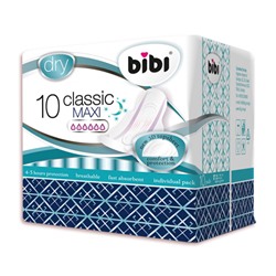 Прокладки "BIBI" Classic Maxi Dry, 6 капель, 10 шт