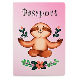 Обложка для паспорта "Ленивец" (ПВХ slim)