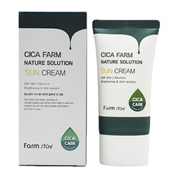 Cолнцезащитный крем c центеллой азиатской SPF50 PA++++ FarmStay Cica Farm Nature Solution Sun Cream