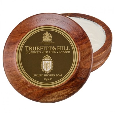 TRUEFITT  HILL Luxury Shaving Soap Wooden Bowl  Роскошное мыло для бритья в деревянной миске