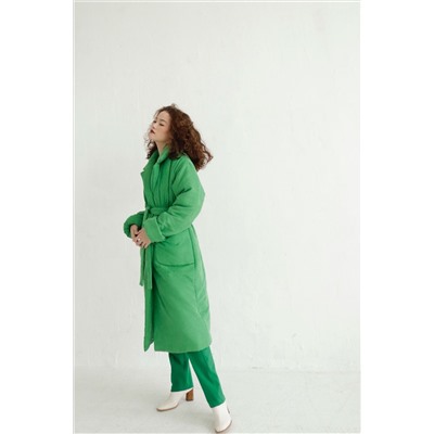 8212 Пальто-одеяло Premium Аlpolux ярко-зелёное