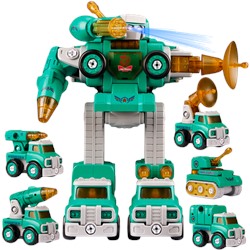 Конструктор 5 зелёных машинок = робот Арт.ECXP2001L