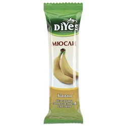 Батончик-мюсли "Банан" с шоколадными каплями без сахара (ДиYes), 25 г