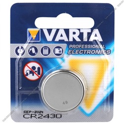 Бат. VARTA CR-2430 BL1-1шт,(д/часов,кальк,весов,пу