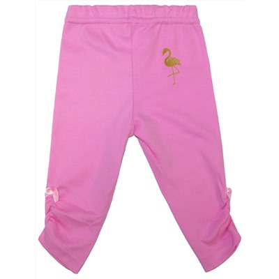 Розовые легинсы с фламинго "Фламинго" для новорождённой девочки (75403)