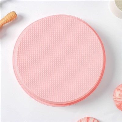 Форма силиконовая для выпечки Доляна «Круг», 25×5,5 см, внутр. d=23 см, цвет розовый