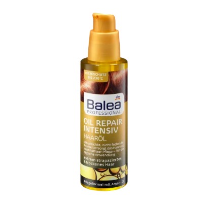 Balea Professional Haaröl Oil Repair Intensiv, 100 ml, Балеа Масло для сухих поврежденных волос с аргановым маслом + термозащита, 100 мл