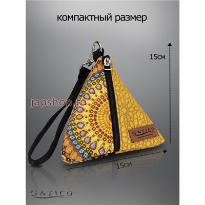 Satico Origami Mini Triangular Bag Yellow Японская дизайнерская сумка из гобелена(4687202332755)