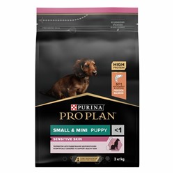 PURINA Pro Plan корм для щенков мелких и карл. пород с чувст. кожей Лосось,Рис 700г