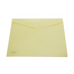 Папка-конверт с кнопкой 2шт А4, до 100 листов, желтая, 0,15 мм, 2021