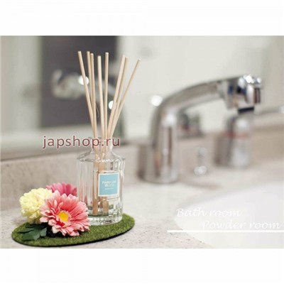 Sawaday Stick Parfum Blue Натуральный аромадиффузор для дома, со свежим морским ароматом и древесно-мускусными нотками, 8 палочек, стеклянный флакон, 70 мл(4987072040102)