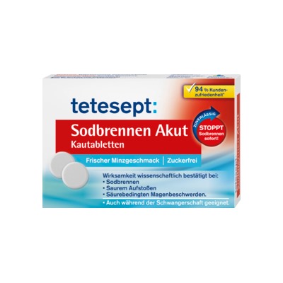 tetesept Sodbrennen Akut Жевательные таблетки	, 20 шт