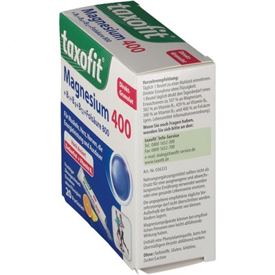 taxofit (таксофит) Magnesium 400 Direkt-Granulat 20 шт