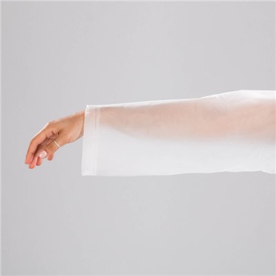 Дождевик-плащ "Скверное настроение", размер 42-48, 60 х 110 см, цвет белый