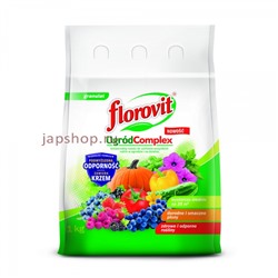 Florovit Удобрение гранулированное универсальное комплексное для садовых растений, мягкая упаковка, 1 кг(5900861025606)