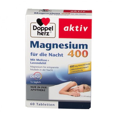 Doppelherz (Доппельхерц) aktiv Magnesium 400 fur die Nacht 60 шт