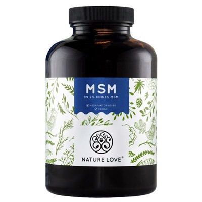Nature Love MSM Tabletten mit Vitamin C Сера с Витамином С для укрепления костей, мышц, кожи, таблетки, 365 шт.