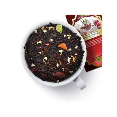 Чай черный "Чай Великий император"  Черный чая с кусочками ананаса, яблока, шиповника, лепестками сафлора, цедрой апельсина с ароматом персика