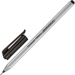 Ручка шариковая чёрная 1,0мм TRIBALL трехгранный корпус, длина письма-1750м