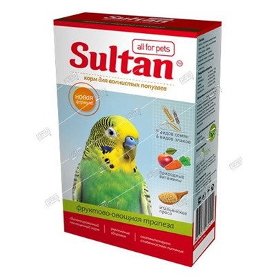 Султан Трапеза корм для волнистых попугаев фруктово-овощной 500г (14) 0528