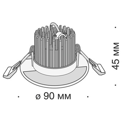 Светильник встраиваемый MAYTONI Downlight Zen  9x4.5x9 см, LED