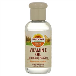 Sundown Naturals, Масло с витамином E, 70000 МЕ, 75 мл