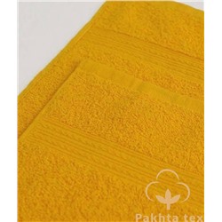 Махровое полотенце для бани косичка желтый 100х180см