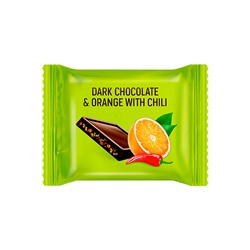 «O'Zera», темный шоколад Dark & Orange with chili с апельсиновыми криспами и перцем чили (коробка 1,2 кг)