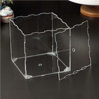 Фальшярус для торта, куб, 15×15×15 см, цвет прозрачный
