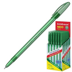Ручка шариковая зелёная 0,7мм Neo Original толщина письма 0,26мм, 2шт
