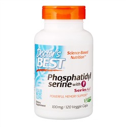 Doctor's Best, Phosphatidylserine with SerinAid, 100 мг, 120 вегетарианских капсул