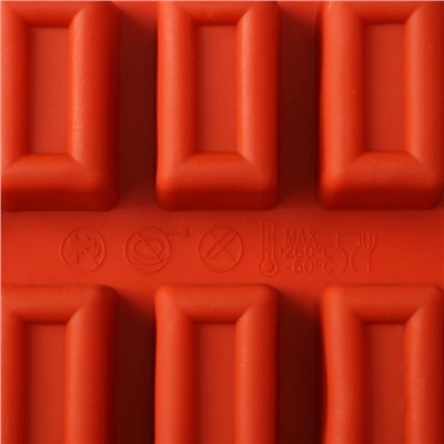 Форма силиконовая для выпечки Доляна «Сладости.Батончик», 30×17×2 см (4×2,3×2 см), 25 ячеек, цвет коричневый
