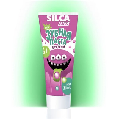 SILCA MED Зубная паста Детская со вкусом жвачки с 6 лет 65 г