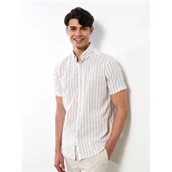 Рубашка Beige Striped | LC WAIKIKI Код товара: S2M618Z8 - LE8