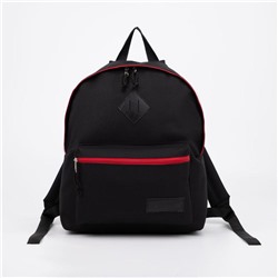 Рюкзак на молнии, цвет чёрный/красный