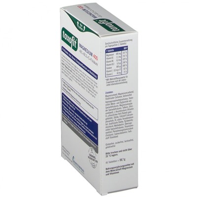 taxofit (таксофит) Magnesium 400 + B-Kompl. + Fols. + Vit.C + E Depot Tabletten 45 шт
