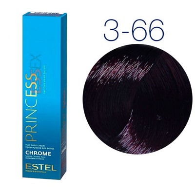 Крем краска для волос Estel Princess Essex Chrome 60мл оттенок 3/66 шатен фиолетовый интенсивный