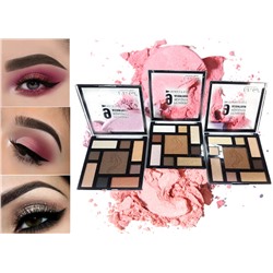 Тени DO DO GIRL MAKEUP KIT, тени+хайлайтер+контуринг, 9 цветов (ряд 3шт)