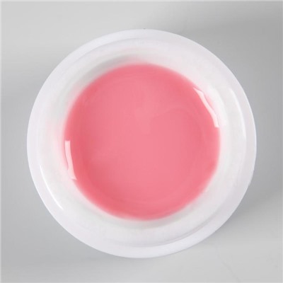 Fiber Gel для наращивания ногтей, со стекловолокном, камуфлирующий, 15 гр, цвет нежно-розовый