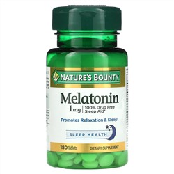 Nature's Bounty, Мелатонин, 1 мг, 180 таблеток