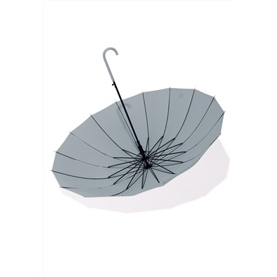 Полуавтоматический зонт-трость, цвет серый