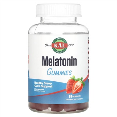 КАЛ, Мелатонин, клубника, 2.5 мг, 60 жевательных таблеток